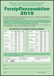 Forstpflanzenaktion 2015 Infoblatt
